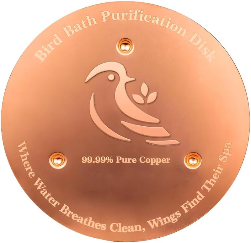Bird Bath Copper Disk, Premium 0.6Mm Sturdy 99.99% Pure Copper Disk for Bird Bat