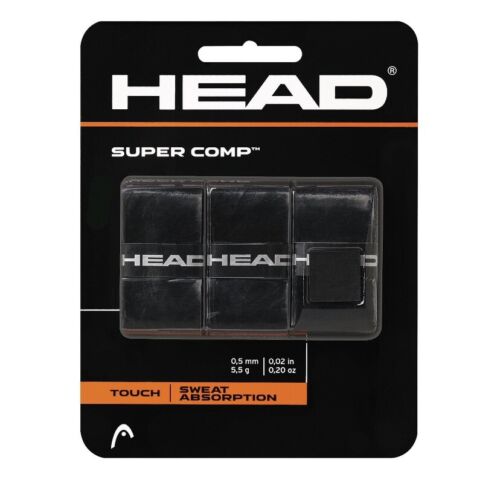 (3)Pack With Tape HEAD Super Comp Racquet Overgrip Tennis Ra