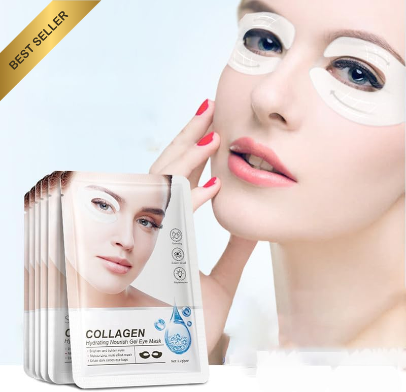 Collagen Eye Patches for Puffiness Wrinkles Dark Circles Eye Bags 10PCS