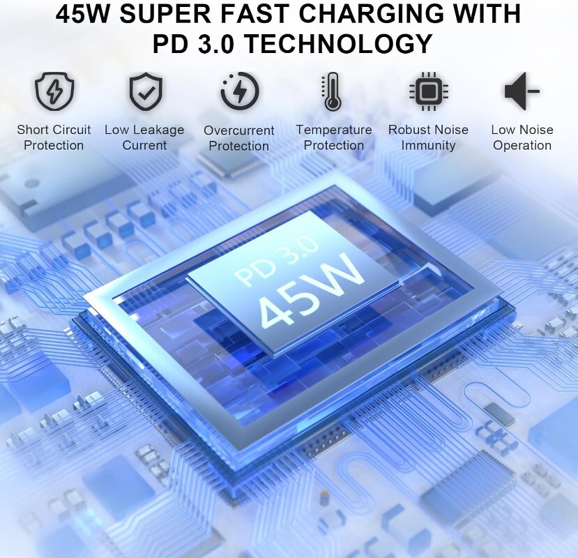 45W USB-C Super Fast Wall Charger & 6FT Cable For Samsung Galaxy S21 S22 S23 S24