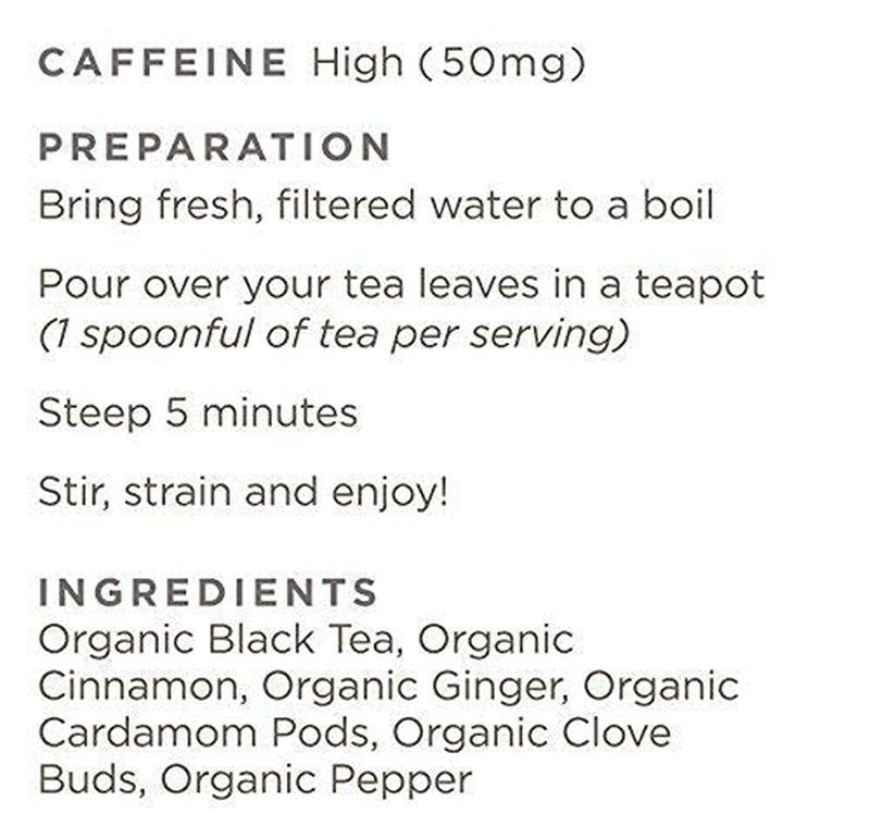 , MASALA CHAI TEA, 181 Servings, Authentic Original Organic Recipe