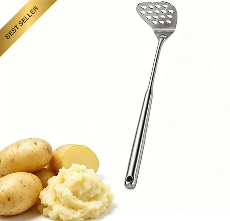 Stainless Steel Potatoes Masher Garlic Press Cooking and Kitchen Tools (Heart-Sh