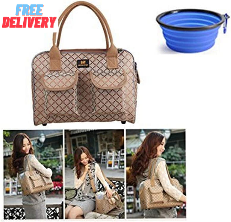Bag With Collapsible Dog Bowl - Stylish And Convenient Doggi