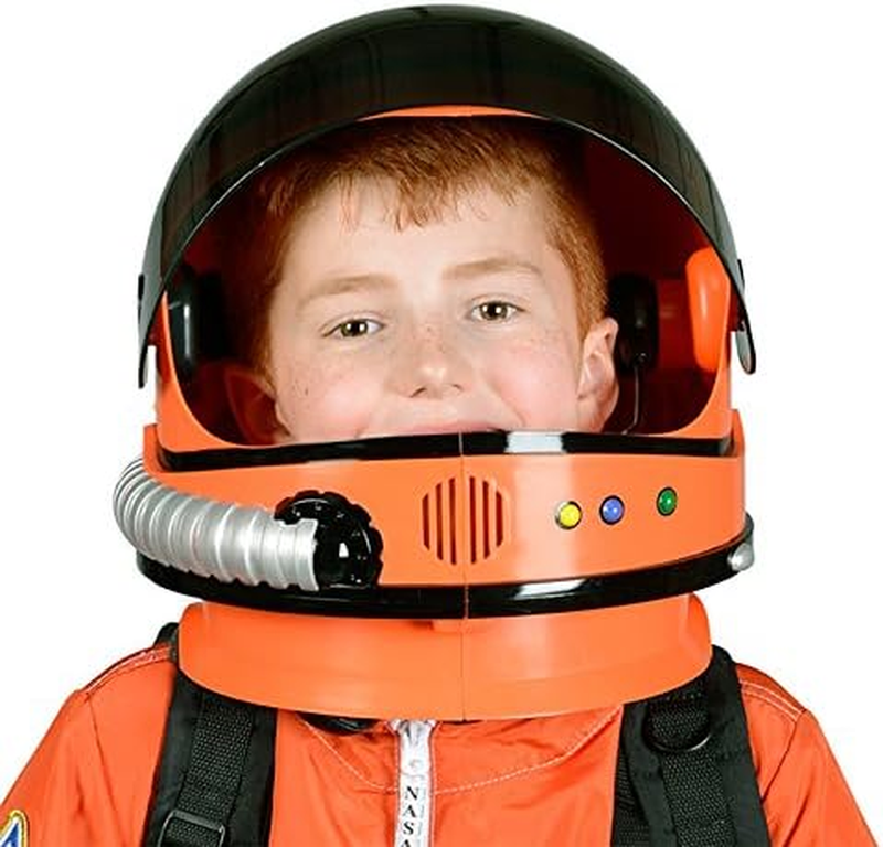 Jr. Astronaut Helmet with Sounds and Retractable Visor, Orange