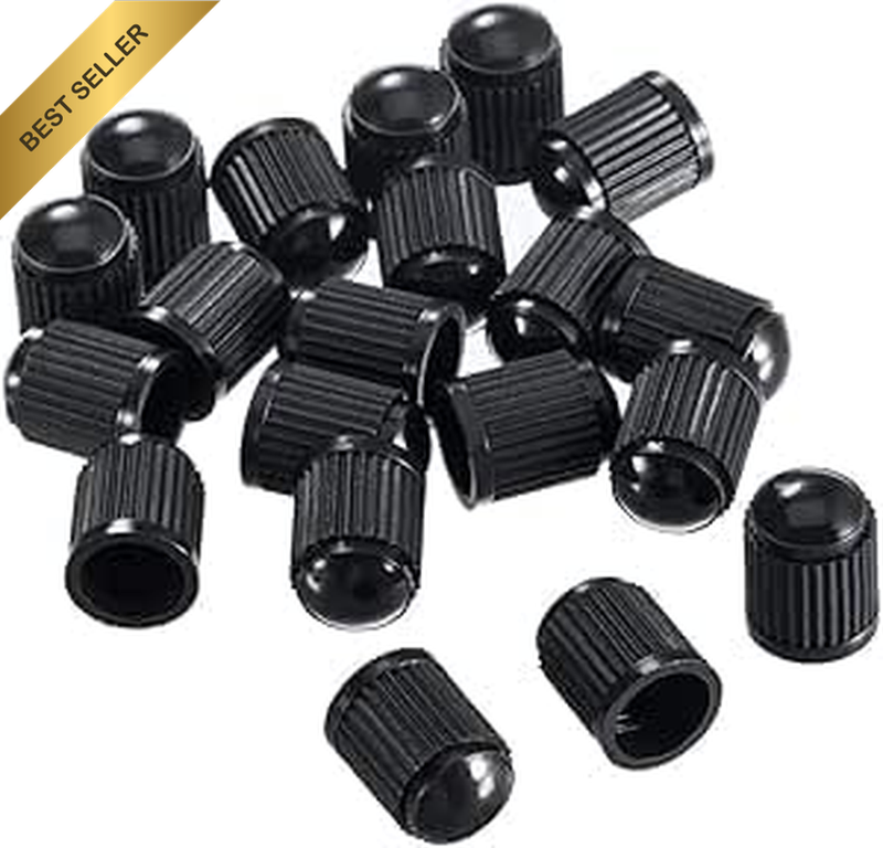 10 Pcs Tyre Valve Caps, Universal Dust Caps - Black Caps - Used on SUV, Car Tyre