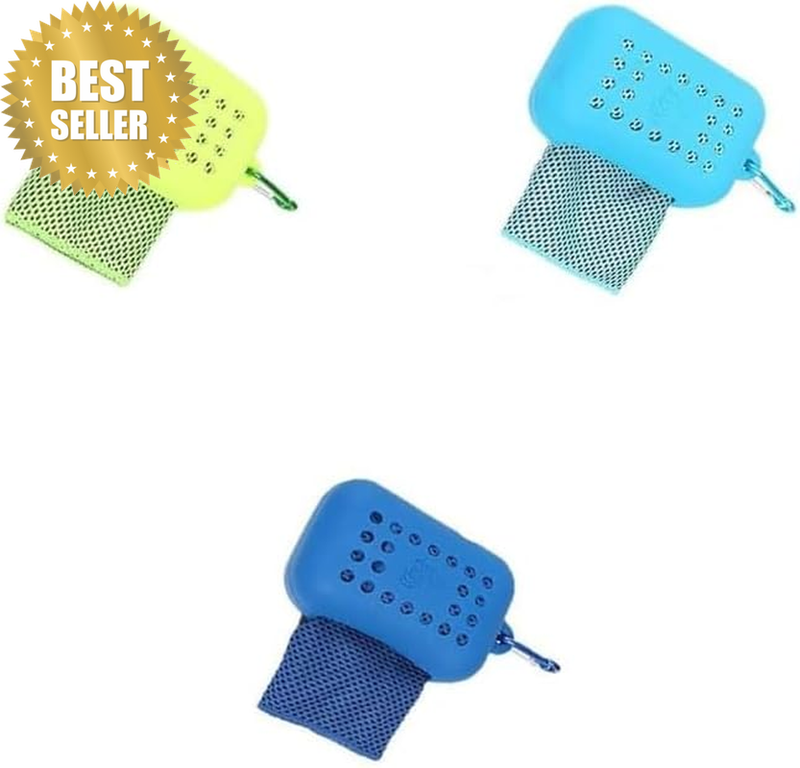 Cooling Towels for Sports and Fitness, 3Pcs with Silicone Storage Bags, Breathab