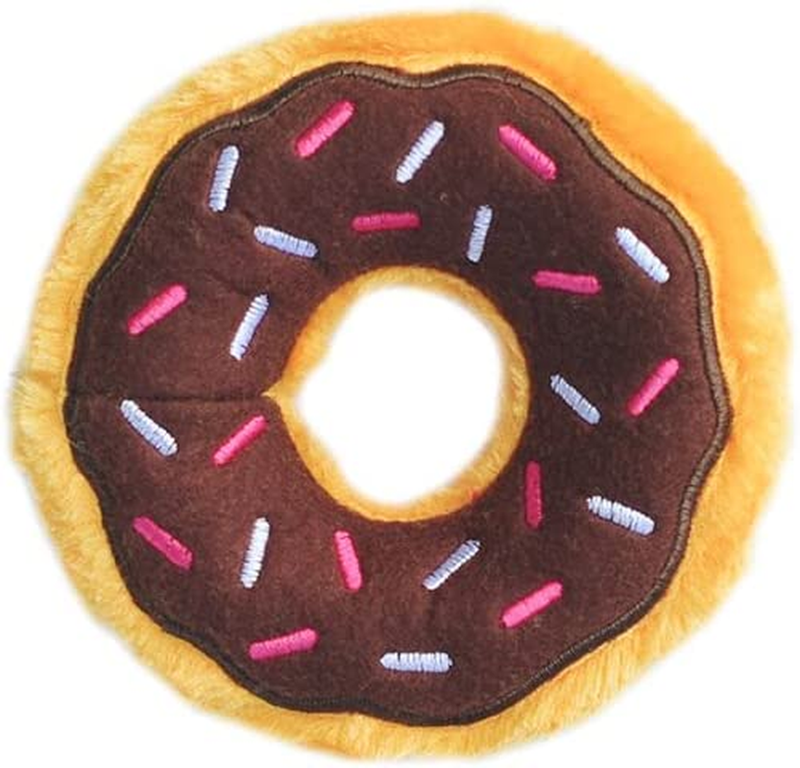 Zippypaws - Mini Donutz No Stuffing Squeaky Plush Dog Toy - 