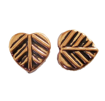 5 Pcs 15X5mm Leaf Metal Bead Antique Copper Jewelry Making Bead