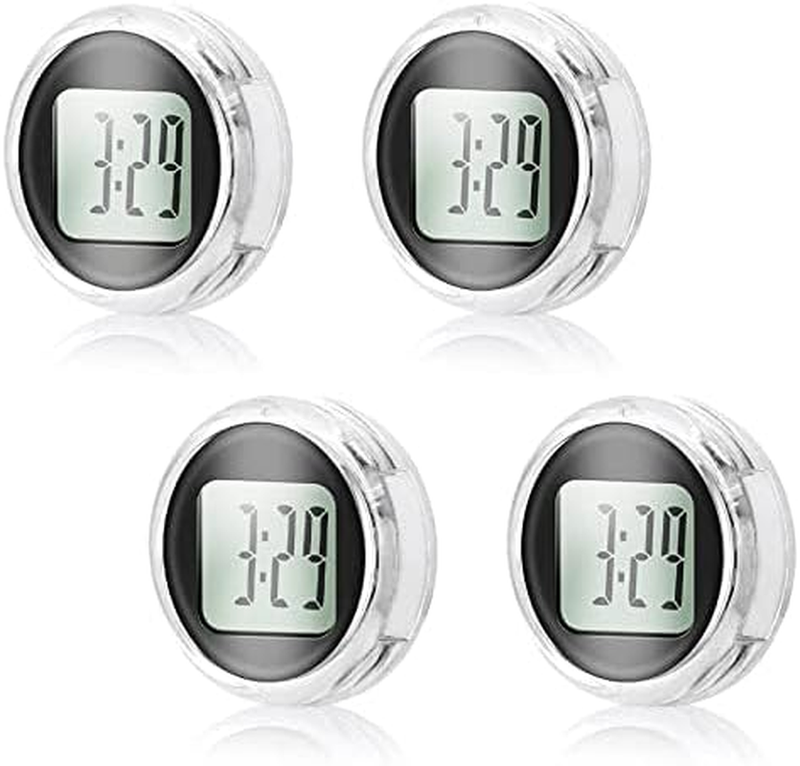 Digital Clock for Motorcycle 4 Pack Waterproof 1.1 Inch Diameter FREE SHIPPING