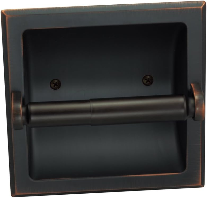 Oil Rubbed Bronze Recessed Toilet/Tissue Paper Holder All Metal Contruction - Mo