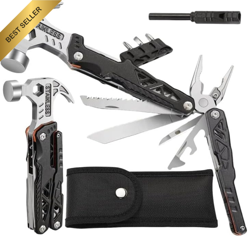 18‑In‑1 Snowflake Multitool – Stainless Steel Compact EDC Tool for Camping, Repa