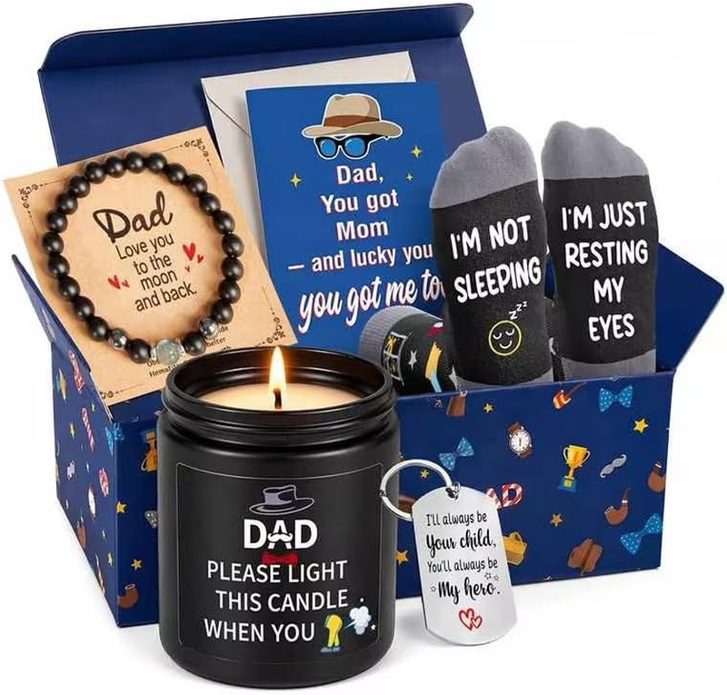 Dad Gifts Box - Fathers Day Christmas Birthday Dad Gifts from Daughter Son, Gift