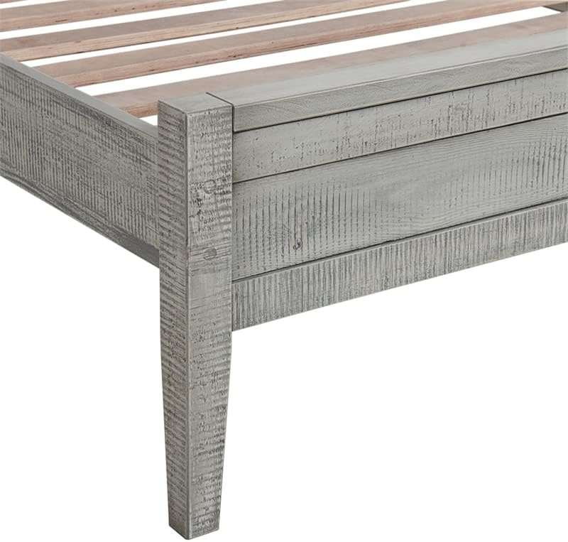 Windsor Panel Wood Twin Bed Driftwood Finish, Great for Your Kid'S Bedroom, Stan