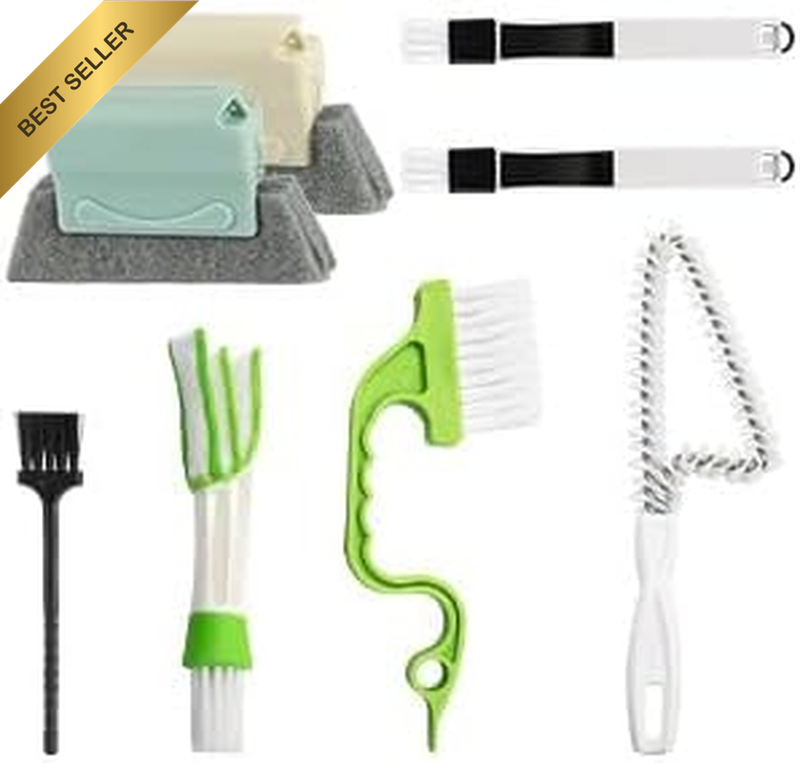 8 Pcs Hand-Held Groove Gap Cleaning Tools - Door Window Track Crevice Cleaning B