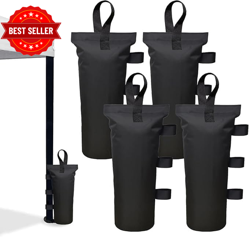 Canopy Weight Sand Bags 4 Pack, Upgraded Load Capacity Sandbags for Pop up Tent,