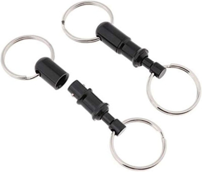 2Pcs/Set Quick Release Keychain Pull-Apart Removable Keyring with Two Heavy Duty