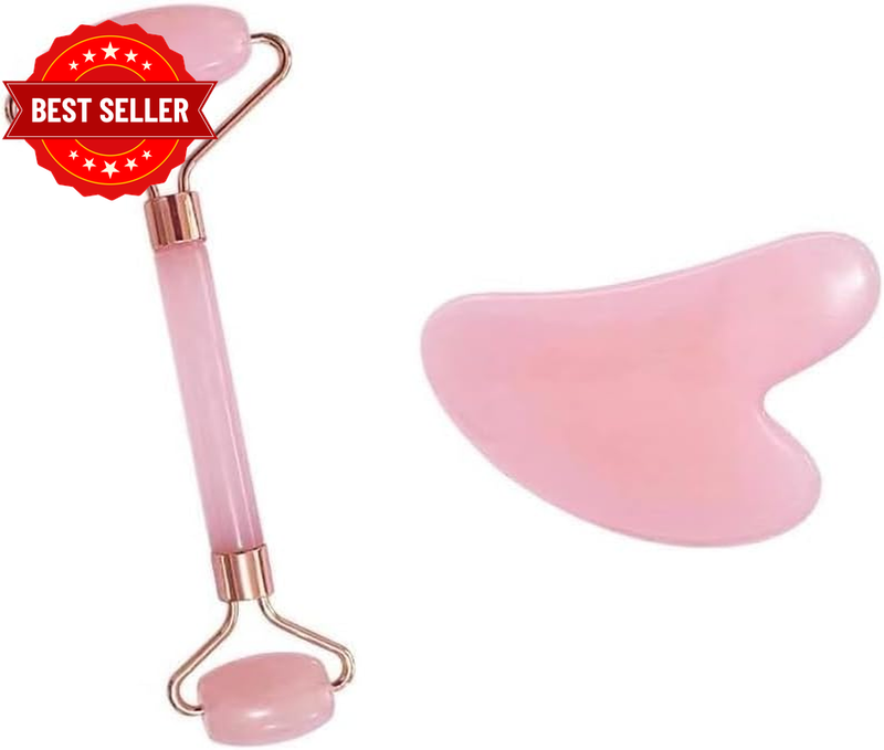 Gua Sha Face Roller Tools: Jade Roller Facial Tools for Skin Care - Facial Massa
