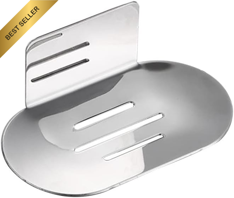 Soap Holder for Shower, Adhesive Soap Dish for Shower Stainless Steel Bar Soap H