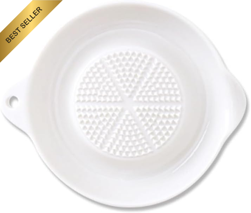Ceramic Ginger Grater for Grinding Fruits Vegetables Ginger Garlic Cheese (White