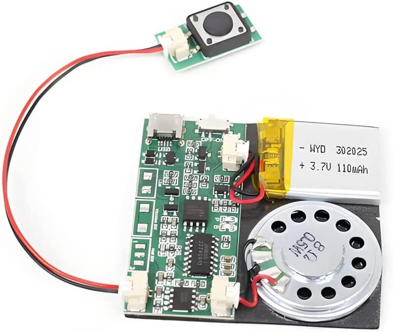 Press-Button Control Activated 8M MP3 Recordable PCB Sound Module USB Downloadab