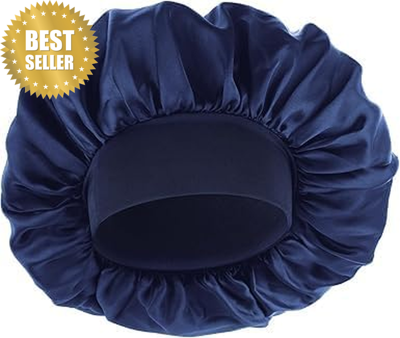 Silk Bonnet for Men, Satin Bonnet Elastic Band Silk Sleep Cap Soft Adjustable Ha