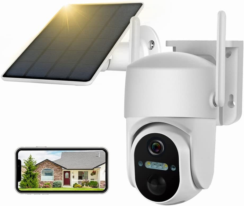 Wireless Outdoor Battery Powered, Pan Tilt Wifi Camera Fo