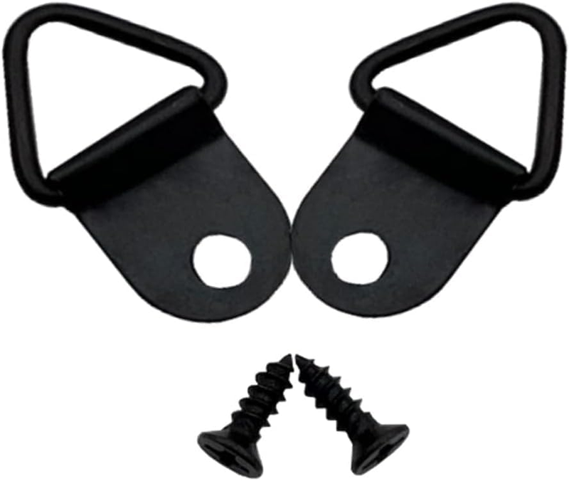 50 Pack Metal Triangle Hangers, D Rings Picture Hanging Hooks with Screws, Singl