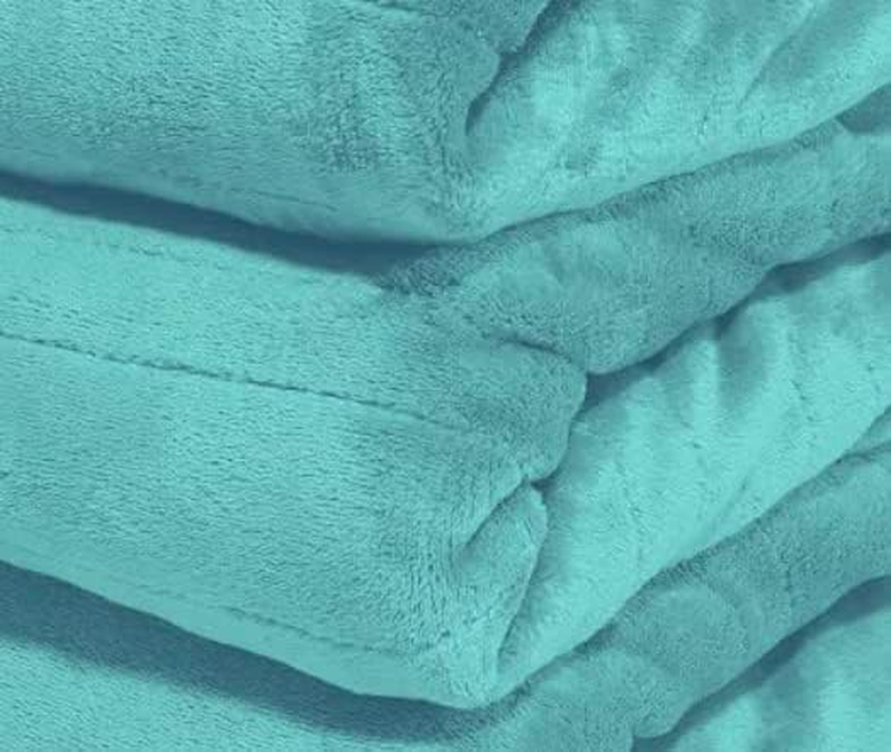 Electric Heated Throw Blanket, Aqua