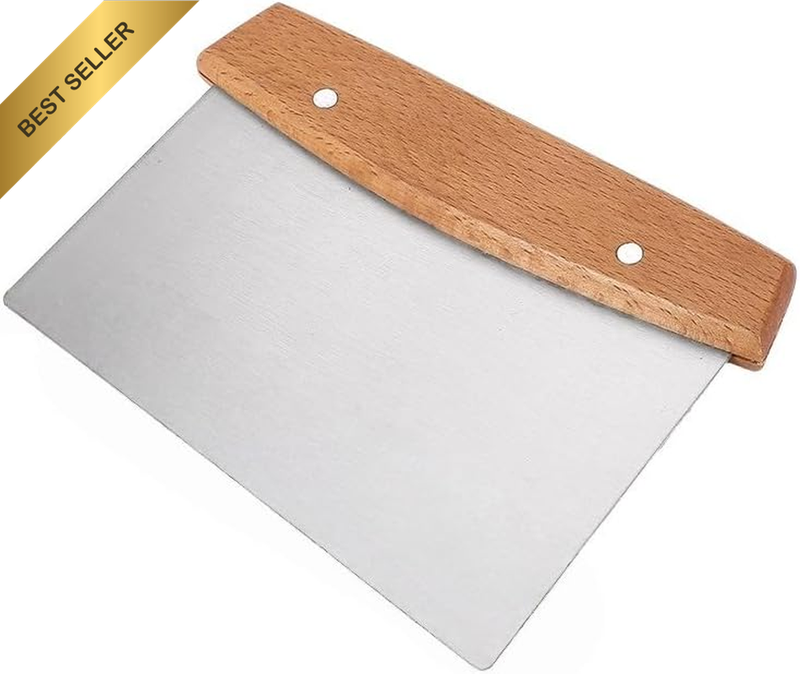 Stainless Steel Metal Griddle Scraper Chopper - Great as Dough Cutter for Bread