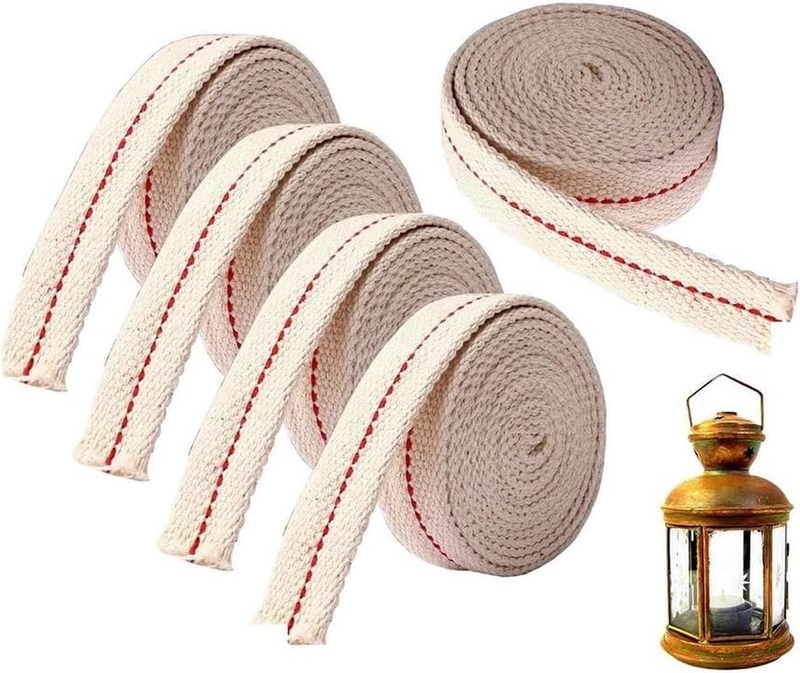 Oil lamp Wick, Lantern Wicks, Flat Cotton Wicks,5 Rolls 3/4 Inch Lamp Oil Wicks