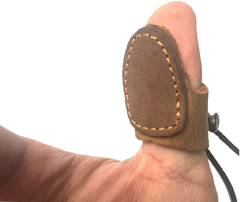 Soft Leather Thumb Ring Archery Finger Protector for Mongolian...