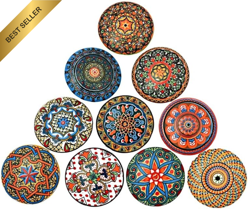 10 X Mix Vintage Look Flower Ceramic Knobs Door Handle Cabinet Drawer Cupboard P