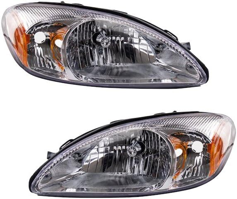 Set of 2 Halogen Headlight Assembly Compatible with 2000-2007 Ford Taurus