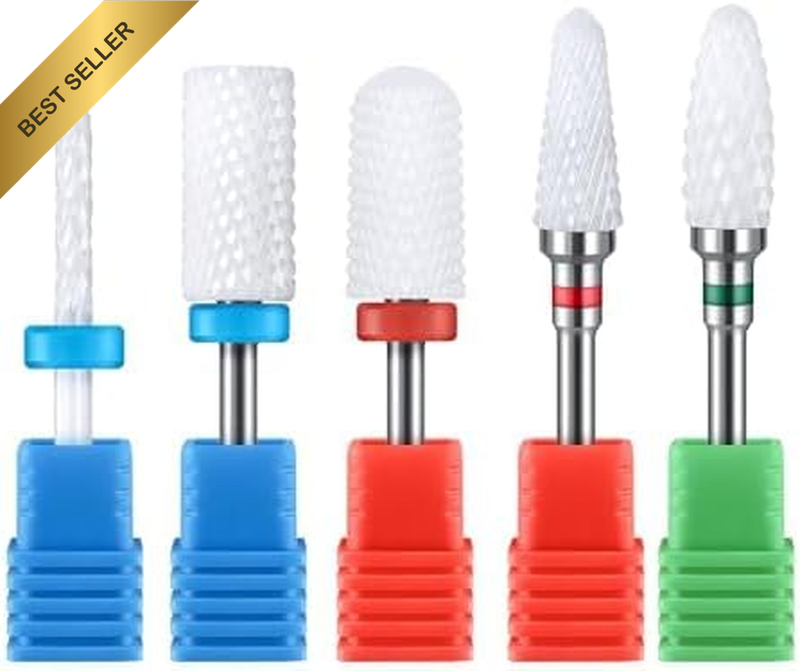 Professional Ceramic Nail Drill Bits Set, Professional Acrylic Nail File Drill B
