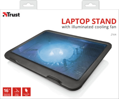 Support per Notebook 15,6" Trust 21962 con Ventola Illuminata e Porta Usb Aggiun