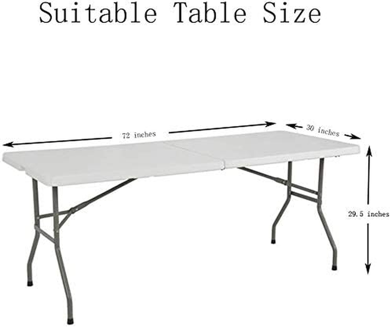 Tina 6Ft Red Table Skirt Fitted Tablecloth, Fitted Table Covers for 6 Foot Table