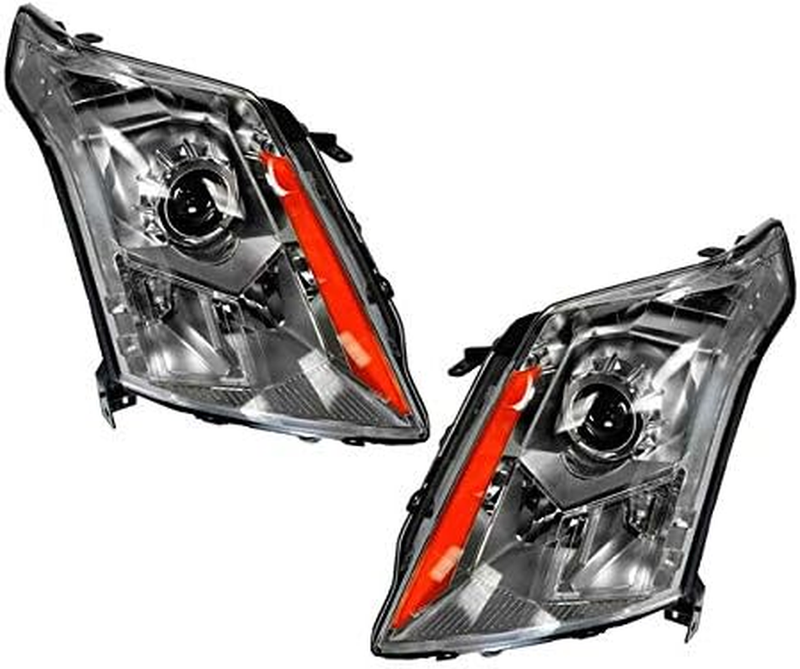 Set of 2 Headlight Assembly Compatible with 2010-2016 Cadillac SRX