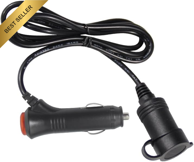 12V Car Cigarette Lighter Plug with on off Switch Extension Cable Male to Female