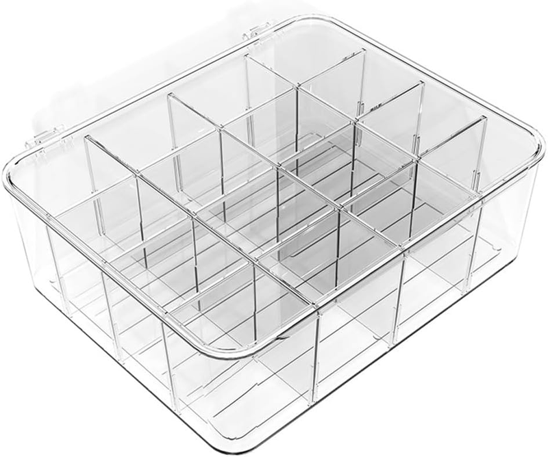 Socks Underwear Drawer Organzier Dividers, 16 Compartment Dresser Closet Organiz