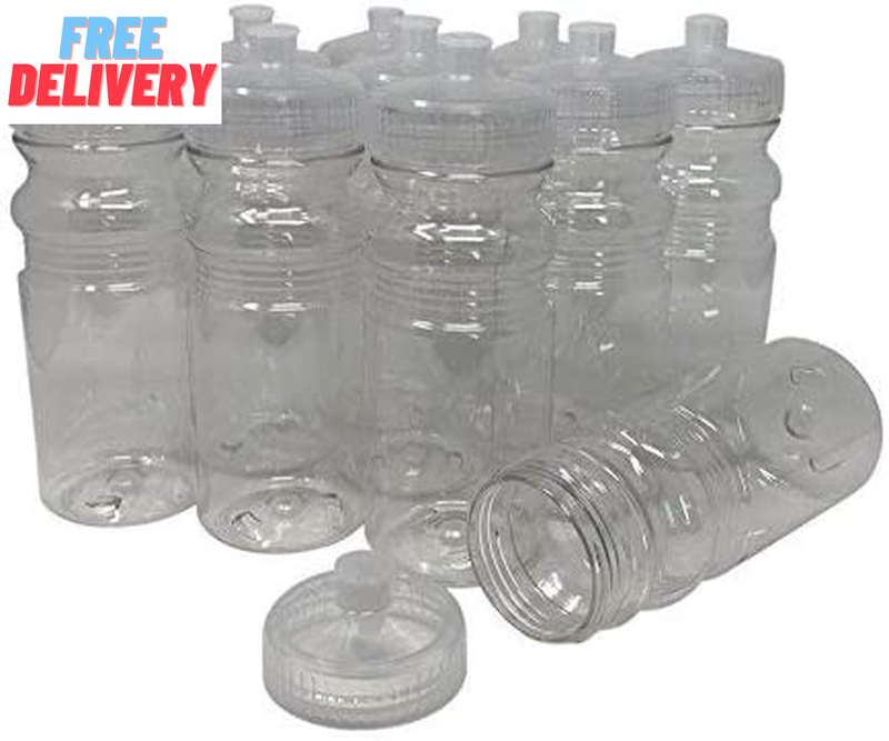 20 Oz Sports Water Bottles, 10 Pack, Blank for Customized Br