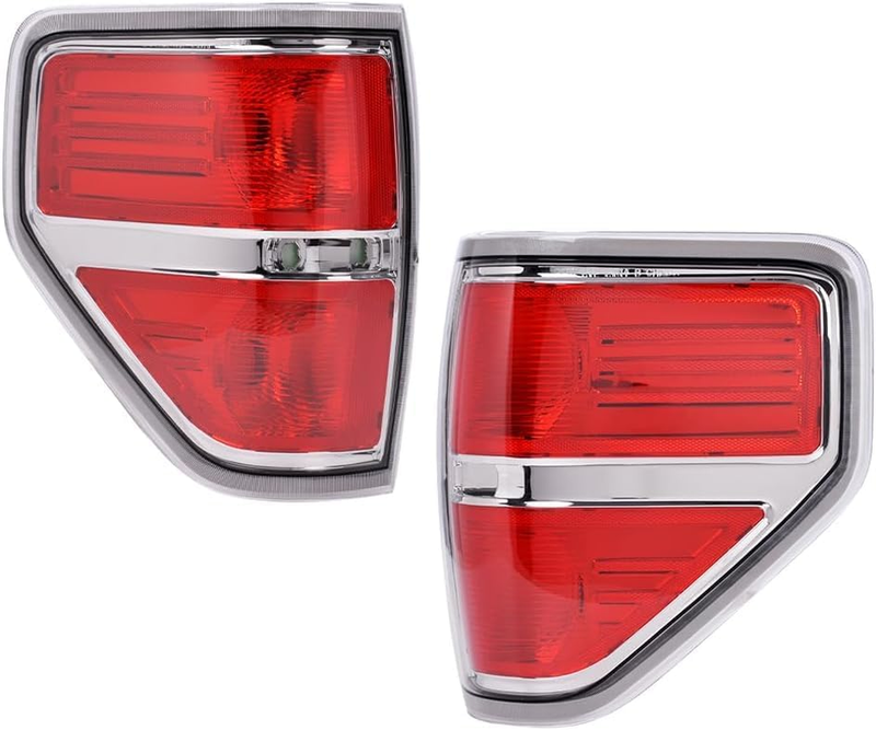 Non-LED Red Taillights Driver & Passenger Set Pair for 2009-2014 Ford F-150