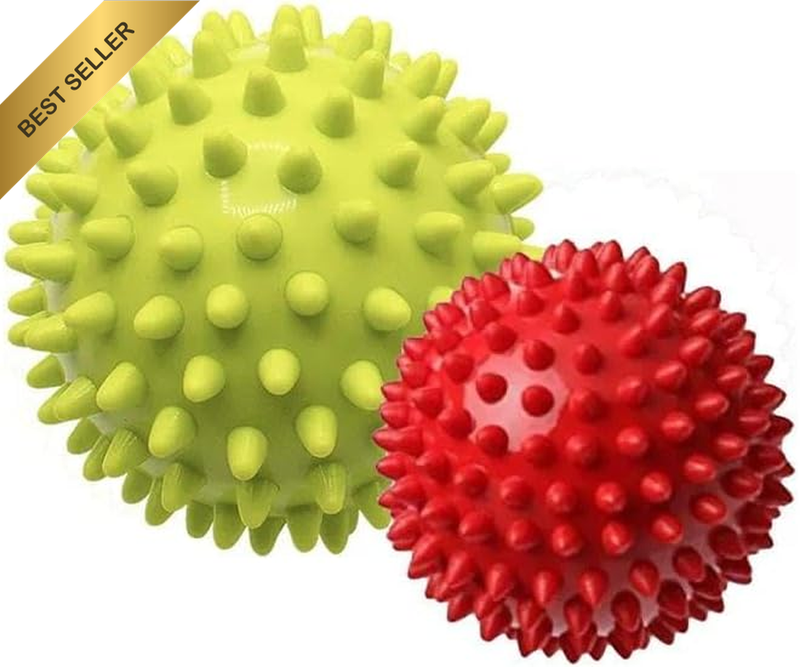 Spiky Massage Ball Set for Trigger Point Therapy and Reflexology, Hard Physio Ba
