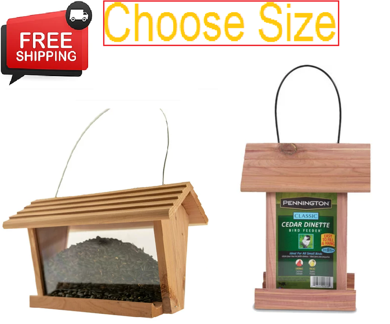 Pennington Red Cedar Nature'S Friend Hopper Wild Bird Feeder, Choose Your Size