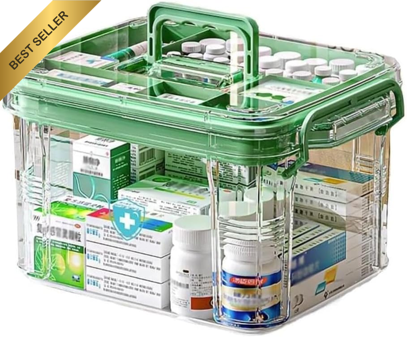 Medication Organizer,Medicine Storage Organizer,Large Capacity Box,Storage Box,W