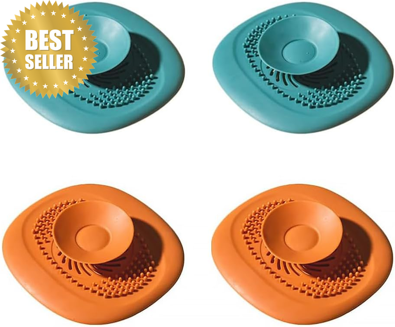 4PCS Bath Plug Sink Strainers, Silicone Sink Strainer,Universal Drain Plug, Kitc