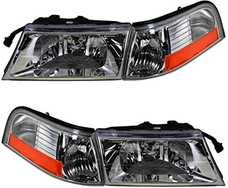 4 Piece Headlight and Cornering Light Kit for 2003-2004 Mercury Grand Marquis