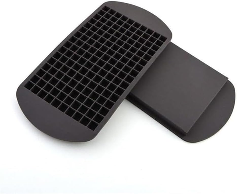 2 Pcs Reusable Silicone 160-Ice Cube Trays Molds Small Ice Cubes for Bar,Black (