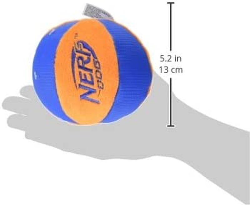 Nerf Dog Trackshot Ball Dog Toy with Interactive Squeaker and Crunch, Lightweigh