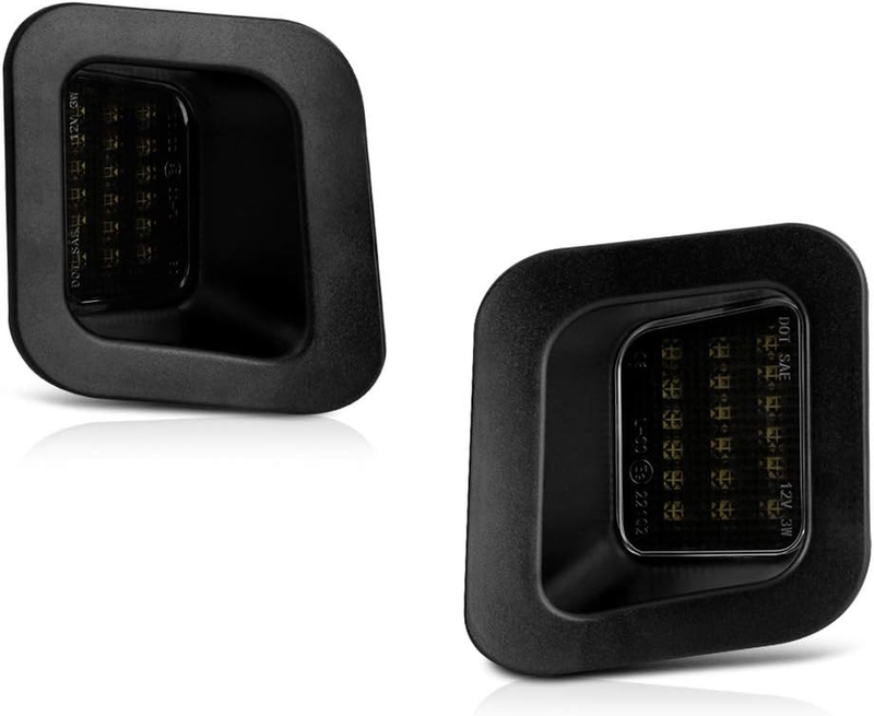Full LED Smoke Lens License Plate Light Lamp Assembly Replacement For 2003-2018
