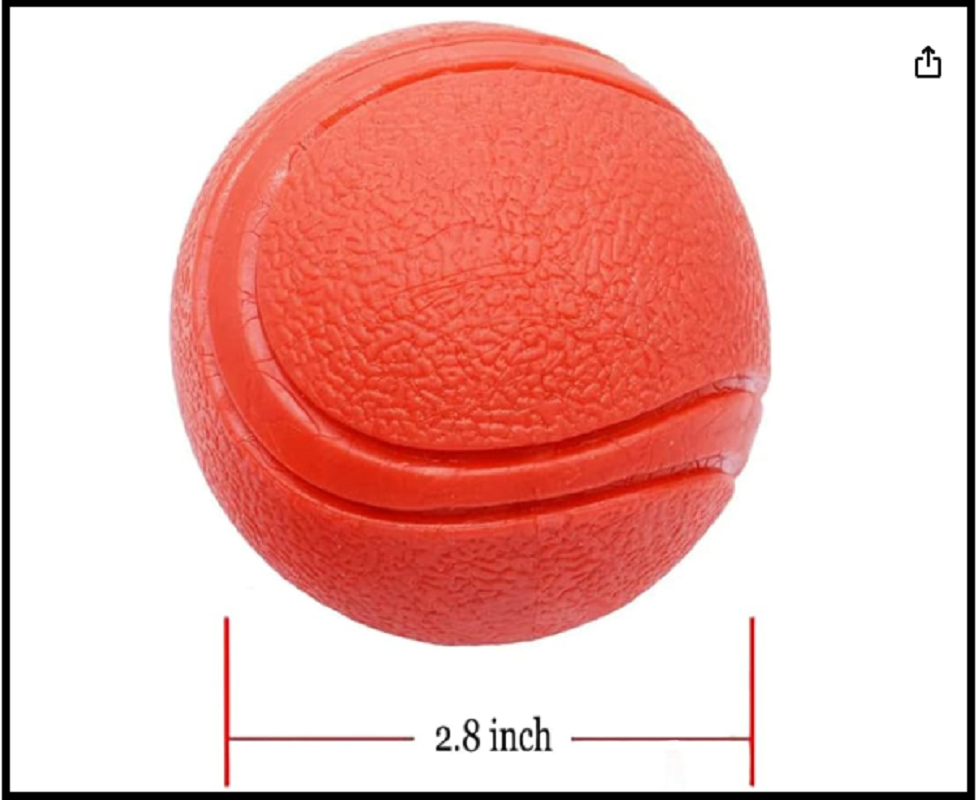 Hard Rubber Balls for Dogs - Indestructible Dog Training Ball